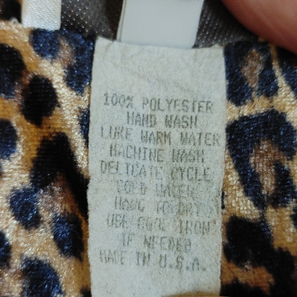 VTG Ruth Norman New York Velour Animal Print Caftan M/L - Picture 17 of 17